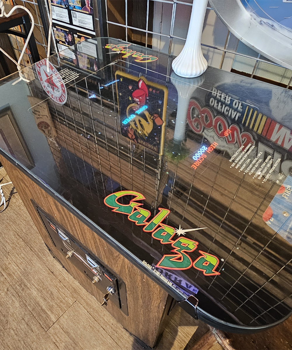 Vintage Galaga arcade cabinet inside The Ozark Fork & Cork