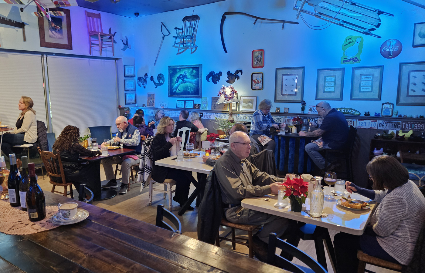 Room set up for a private party at The Ozark Fork & Cork